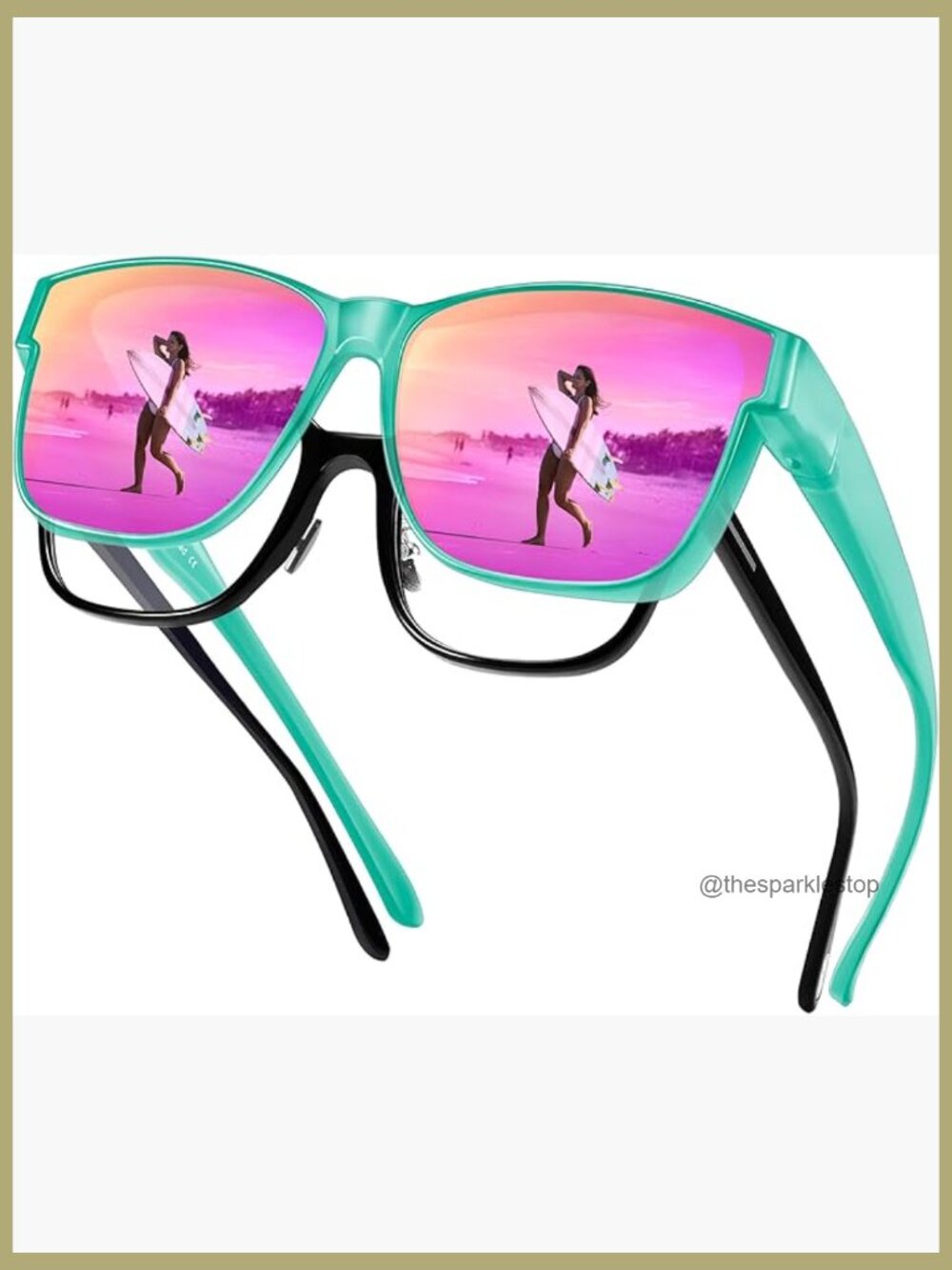 Polarized Fit Over Sunglasses, TR90 Frame, UV400 Protection, Square Shape